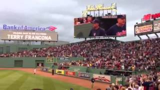 Terry Francona standing ovation first game back at Fenway vs Red Sox [upl. by Coryden]