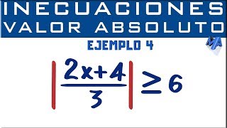 Inecuaciones con valor absoluto  Ejemplo 4 [upl. by Modnar]