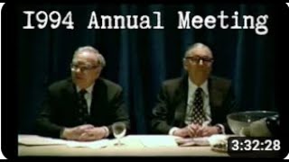 1994 Berkshire Hathaway Annual Meeting Full Version [upl. by Tica]