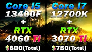 Core i5 13400F  RTX 4060 Ti vs Core i7 12700K  RTX 3070 Ti  PC Gameplay Tested [upl. by Gianna]