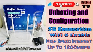 Ruijie EW1200 Unboxing and Configuration 5G Connection  Marc Beats TV [upl. by Leribag]