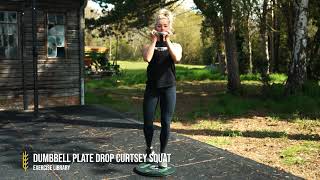 Plate Drop Dumbbell Curtsey Squat [upl. by Rieger]