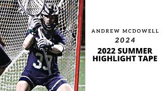 Andrew McDowell  2024  Goalie  2022 Summer Highlights [upl. by Theall]