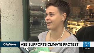 Vancouver School Board supports climate protest [upl. by Frankel]