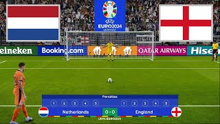 Netherlands vs England ● Penalty Shootout  Semi Final  UEFA Euro 2024 [upl. by Gilliam9]