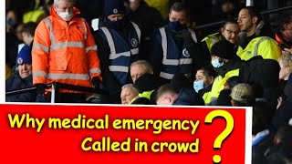 Watford vs Chelsea clash stopped and players taken off pitch after fan collapses in stands and needs [upl. by Reema]