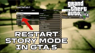 How to Restart story mode in GTA 5 Game [upl. by Teirrah]