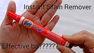 Tide To Go Pen Instant Stain Remover Review [upl. by Gove719]