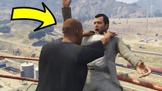 MICHAEL SURVIVES HIS FALL IN THE FINAL MISSION GTA 5 Ragdoll Funny Moments [upl. by Kelli]