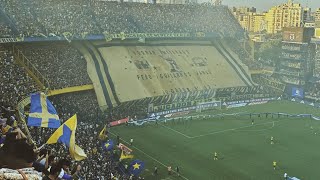 RECIBIMIENTO con TELÓN de la HINCHADA de BOCA en la BOMBONERA vs DyJ [upl. by Joel]