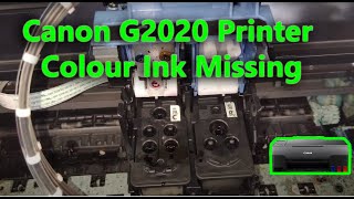 Canon G2020 Colour ink Missing canoncanon 2020 Yellow Colour not printing II Canon Colour Missing [upl. by Nicky]