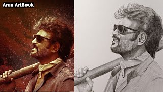 Vettaiyan Rajinikanth Drawing  Tamil Movie Vettaiyan Rajinikanth Drawing Easy  Arun ArtBook [upl. by Mosi]