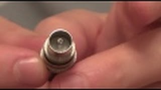 How to fit a TV Connector Plug onto a Coaxial AERIAL Cable [upl. by Cohleen795]