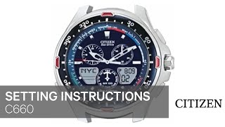 Citizen Watch Setting Instruction — C660 [upl. by Kippie]