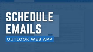 How to schedule emails in Microsoft 365 Outlook Web App 2024 [upl. by Renato]