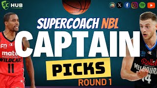 NBL SUPERCOACH  CAPTAIN PICKS  ROUND 1 [upl. by Allebram]