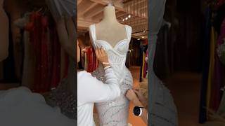 Draping wedding dress dress fashion draping eveninggown weddingdress drapping [upl. by Aikkan]