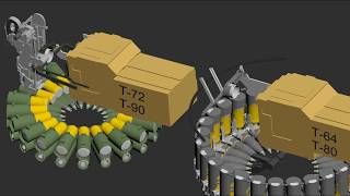 Механизмы заряжания танков семейства Т64 и Т72 tanks T64 amp T72 autoloading [upl. by Alarice]