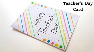 🥰 no glue no scissors 🥰 teachers day card idea  white paper teachers day card  teachers day card [upl. by Ytisahc244]