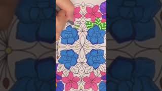 Colourmehappy wellness art colouringformindfulness mindfulness flowers 1ksubs coloring [upl. by Anilram]