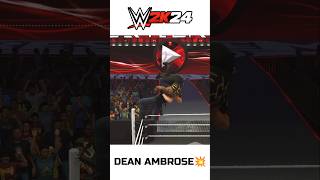 WWE 2K24  Dean Ambrose Superplex to Roman Reigns on Tablewwe2k24 wwe romanreigns shorts [upl. by Hairabez15]