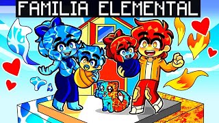 ¡La FAMILIA ELEMENTAL en MINECRAFT 🌊👶🔥 SRJUANCHO EN 1 BLOQUE [upl. by Eiramanin]