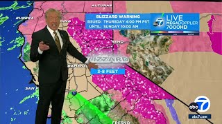 California storm Here’s how much snow to expect in the Sierras [upl. by Lurline819]