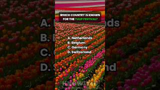 🌷🌸🌍 Geography Trivia Which Country Is Famous for the Tulip Festival geography facts facts [upl. by Etty497]