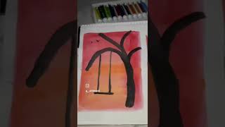 Black tree painting fypシ゚viral calligraphy drawing art painting [upl. by Artenal]