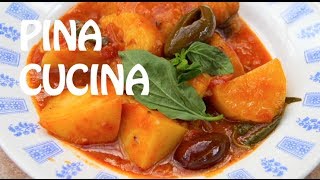 How to cook Baccala Italian Fish amp potatoes in tomato sauce  Pina Cucina Ep 4 [upl. by Aibsel]