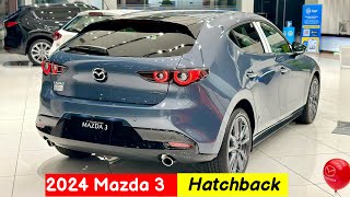 2024 Mazda 3 Hatchback 15L Polymetal Grey  Exterior and Interior Details [upl. by Hesper720]