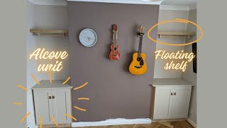 DIY Alcove Unit and Floating Shelf  Transform Your Space [upl. by Navis]