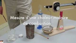 La mesure dune chaleur molaire de combustion [upl. by Nilats]