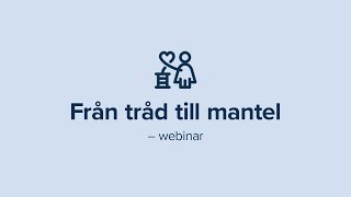 Från tråd till mantel mötet mellan allmän amp specialiserad palliativ vård – Webinar [upl. by Ellene]