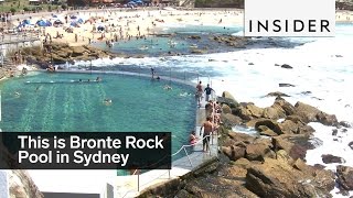 This Australian pool gets bashed by ocean waves [upl. by Nappie]