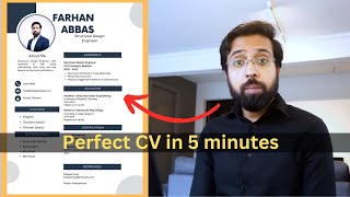 How to make Perfect CV in 5 minutes  Canva [upl. by Maples]