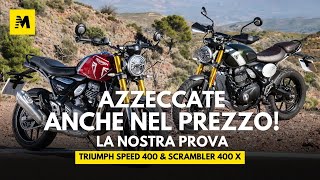 Triumph SPEED 400 amp SCRAMBLER 400 X TEST  Per INIZIARE alla grande SPENDENDO il giusto [upl. by Phonsa]