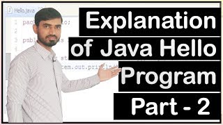 Explanation of Java Hello World Program by Deepak Part 2 Hindi [upl. by Dzoba]