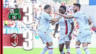 Leão Jović and Okafor  Thrilling comeback draw  Sassuolo 33 AC Milan  Highlights Serie A [upl. by Alrac]