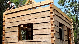 Round 10 Dovetail Log Cabin build Ep 34 [upl. by Nicolai]