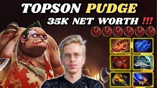 🔥 TOPSON Pudge Midlane Highlights 734d 🔥 35K Net Worth By TOPSON With 57K DMG DEALT  Dota 2 [upl. by Llenor]