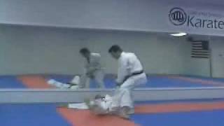 Karate Kumite  how to do a hook sweep [upl. by Yentnuoc]