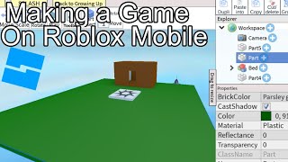 Making An Actual Game On Roblox Mobile  Roblox Studio Lite [upl. by Daryn]