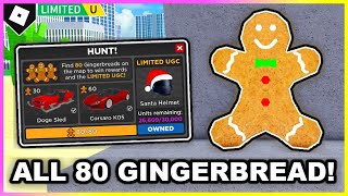 How to FIND ALL 80 GINGERBREAD LOCATIONS in CAR DEALERSHIP TYCOON ROBLOX [upl. by Bible565]