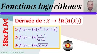 Exercice sur la dérivée logarithmique2bac [upl. by Akilam283]