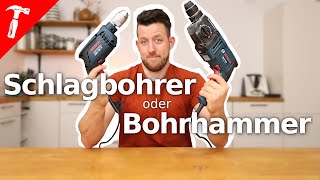 Bohrhammer ODER Schlagbohrer  Ist doch dasselbe oder   Rob Renoviert [upl. by Xonk]