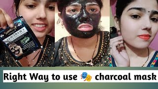 Charcoal peel off mask ReviewDemo step by step process charcoal mask kaise use kare [upl. by Tory]