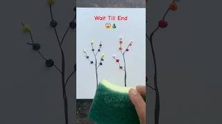 Easy DIY Tree Arts😱🎄 shorts art diy ytshorts diyideas kids painting [upl. by Ripley347]