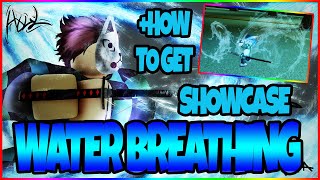 🌊WATER BREATHING🌊SHOWCASE  HOW TO GET IT IN DEMON SLAYER RPG 2ROBLOX [upl. by Nowahs]