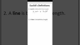 Euclid’s Definitions Part  1  CLASS 9  9th  exam basicmath education mathematics [upl. by Ardnasac]